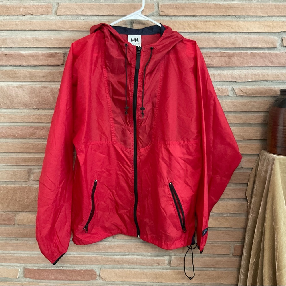 Helly Hansen Vintage Outer Shell Lightweight Windbreaker Red Medium